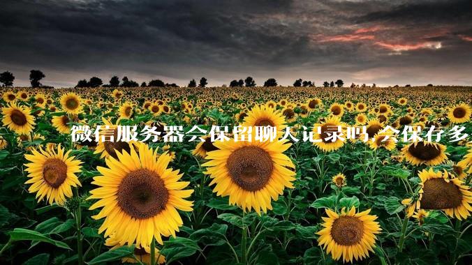 微信服务器会保留聊天记录吗,会保存多久?